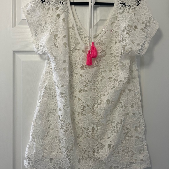 🤍 White Lace Pool/Swim Suit Cover, Size L - Picture 3 of 4